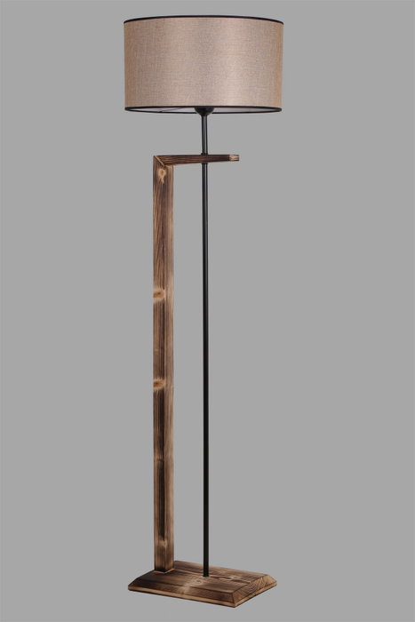 Opviq Lámpara de Pie con Cuerpo de Madera y Metal Marrón Opviq Lámpara de Pie con Cuerpo de Madera y Metal Marrón